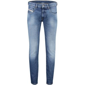 Diesel nette jeans blauw effen katoen D-strukt zonder omslag