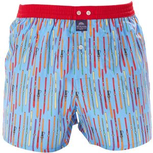 Mc Alson boxershort lichtblauw ski's geprint