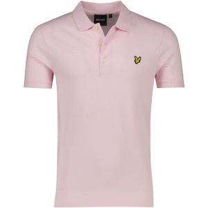 Lyle & Scott polo slim fit lichtroze katoen effen