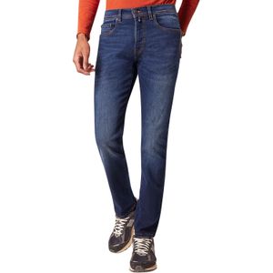 denim Pierre Cardin Pantalon blauw effen normale fit