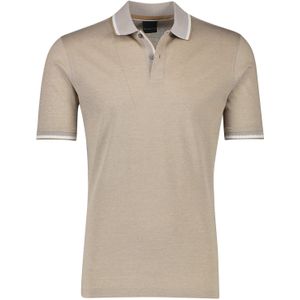 Katoenen Bugatti polo effen beige wijde fit