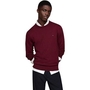 trui Tommy Hilfiger effen rood normale fit