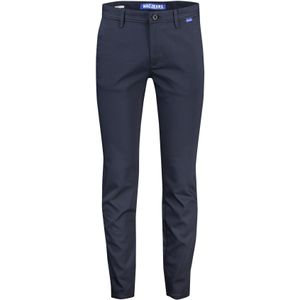 Donkerblauwe Mac chino effen katoen