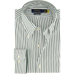 Polo Ralph Lauren business overhemd normale fit groen gestreept katoen