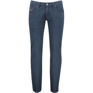 Diesel casual jeans donkerblauw effen katoen D-strukt