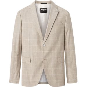 Strellson colbert beige geruit slim fit