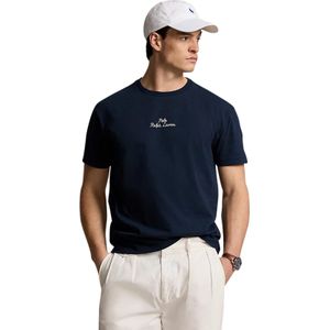 Polo Ralph Lauren t-shirt navy classic fit effen 100% katoen wijde fit