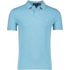 Polo Ralph Lauren polo 2-knoops lichtblauw katoen slim fit