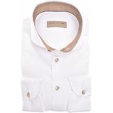 John Miller overhemd strijkvrij mouwlengte 7 normale fit wit effen katoen
