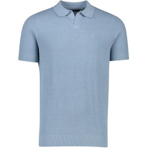 katoenen Butcher of Blue korte mouw polo normale fit lichtblauw