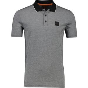 Katoenen Hugo boss polo effen grijs korte mouw