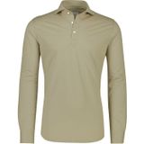 Profuomo polo lange mouw normale fit beige