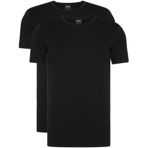 Hugo Boss t-shirt effen katoen zwart