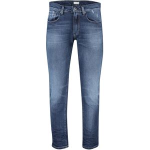 Butcher of Blue pantalon blauw effen denim, katoen