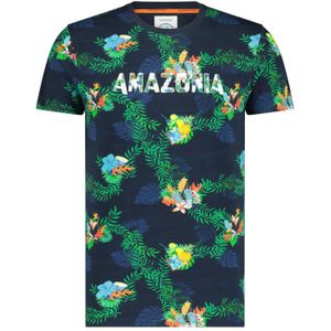 A Fish Named Fred t-shirt donkerblauw met print