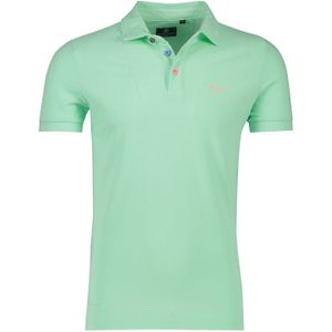 New Zealand polo normale fit lichtgroen 3-knoops