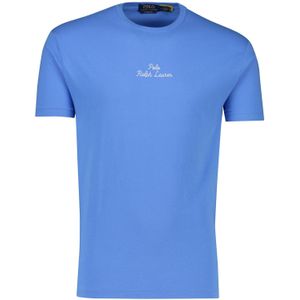 Polo Ralph Lauren t-shirt blauw effen met print classic fit