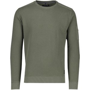 Casa Moda katoenen sweater ronde hals effen groen