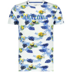 A Fish Named Fred t-shirt wit met blauw geprint