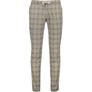 Broek Born With Appetite chino bruin geruit touwtjes