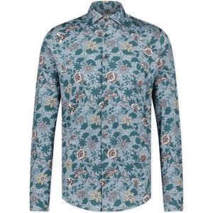 Groen bloemenprint Blue Industry casual overhemd slim fit 100% katoen