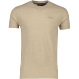 Superdry t-shirt effen beige katoen