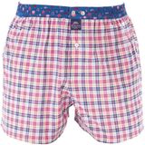 Mc Alson boxershort blauw roze geruit