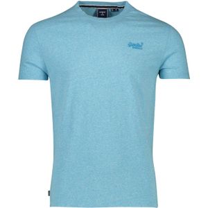 Lichtblauwe t-shirt Superdry