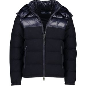 Polo Ralph Lauren winterjas normale fit donkerblauw wol