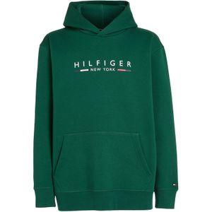 Tommy Hilfiger hoodie wijde fit groen met  logo