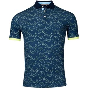 donkerblauwe Baileys polo geprint katoen