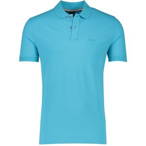 Hugo Boss 2-knoops polo normale fit blauw Pallas katoen