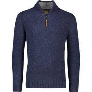 Camel Active trui half zip donkerblauw merinowol