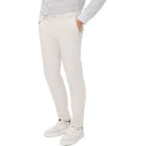 Brax Fabio pantalon chino creme effen wijde fit katoen