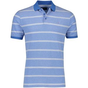 Portofino polo normale fit blauw gestreept katoen 3 knoops