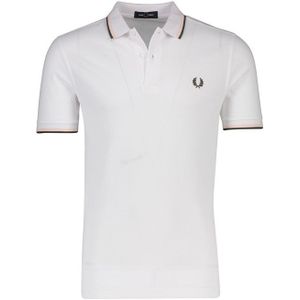 Fred Perry poloshirt normale fit wit effen katoen