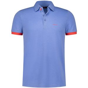 poloshirt New Zealand korte mouw blauw geprint