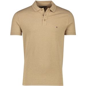 Tommy Hilfiger polo bruin gemêleerd katoen