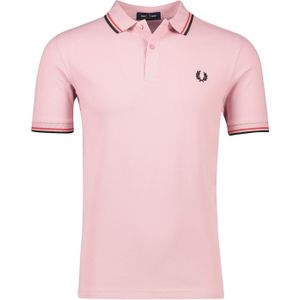 Fred Perry polo roze effen 100% katoen normale fit