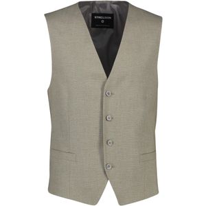 Strellson - Gilet - Beige - Katoen - Normale Fit - Steekzakken