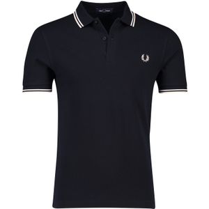 Fred Perry polo 2-knoops normale fit donkerblauw katoen