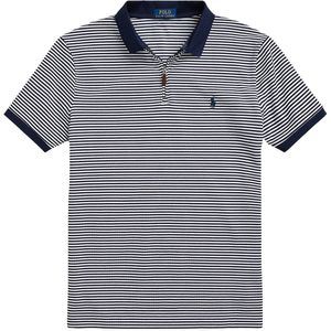 Polo Ralph Lauren polo wijde fit donkerblauw wit gestreept katoen rits