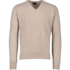 William Lockie lamswol trui beige wijde fit