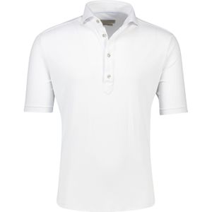 John Miller polo John Miller Tailored Fit normale fit wit effen