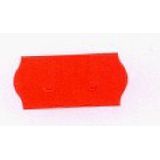 Hobbysticker etiket 2612 fluor rood permanent 6 rollen 1500 stuks