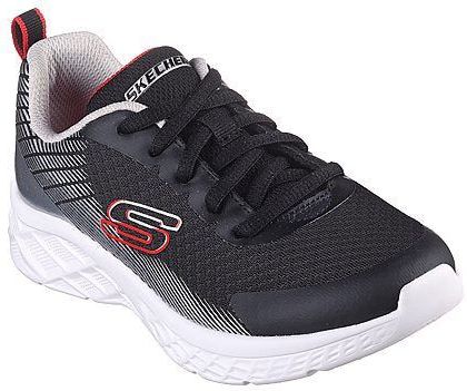 Skechers Sneakers voor jongens, Zwart Textiel Synthetisch Zilver Rood Tri, 27 EU