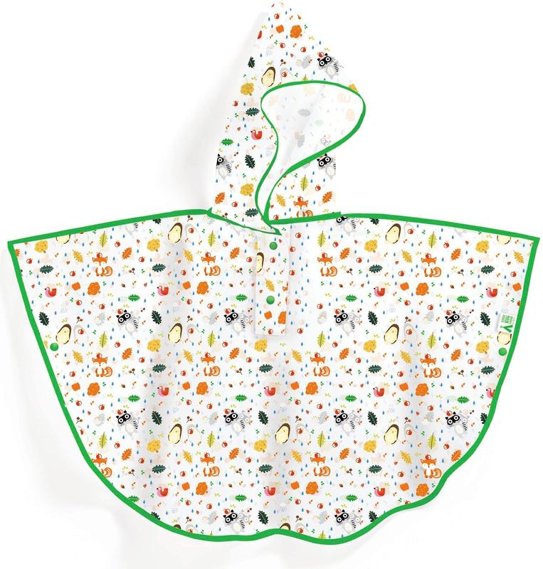 Djeco regenponcho Forest rain cape - S voor kinderen