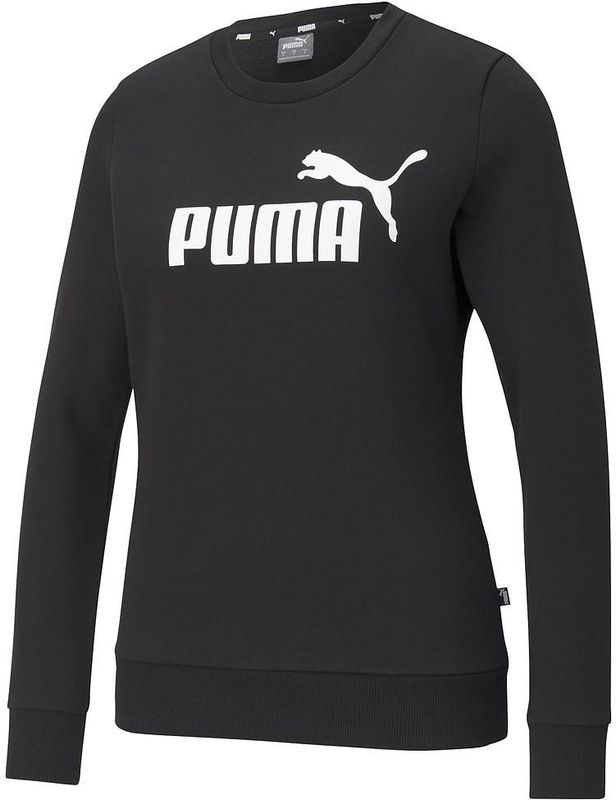 Puma dames sweater ESS Logo Crew zwart - sportieve trui XS polyester