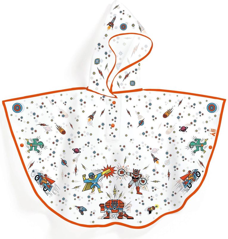 Djeco regenponcho Superheld cape - kindercape waterdicht M