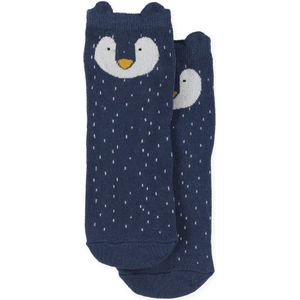 Trixie sokken 2-pack - kinder sokken Mr. Penguin maat 16/18 - blauw dierenprint